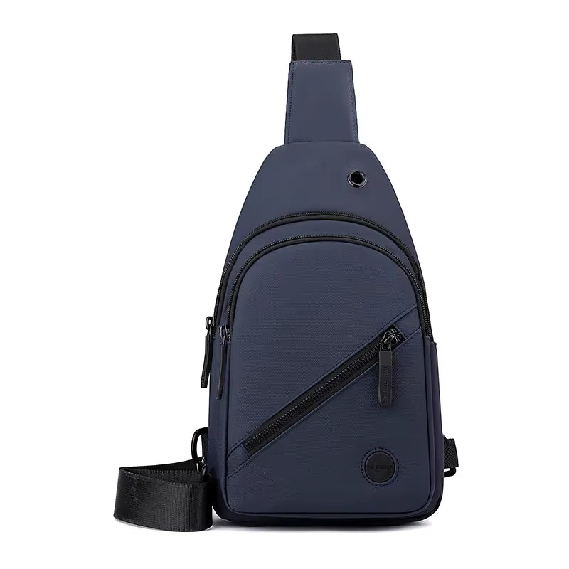 Lightweight Men'S Chest Bag, Casual Nylon Crossbody Bag,Hiking Multipurpose Sling Bag for Outdoor Sports & Daily Commute