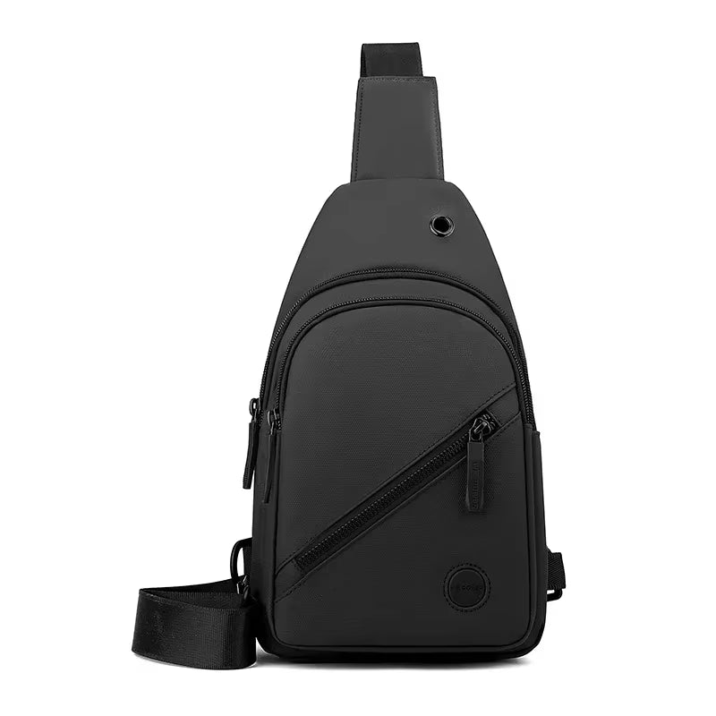 Lightweight Men'S Chest Bag, Casual Nylon Crossbody Bag,Hiking Multipurpose Sling Bag for Outdoor Sports & Daily Commute