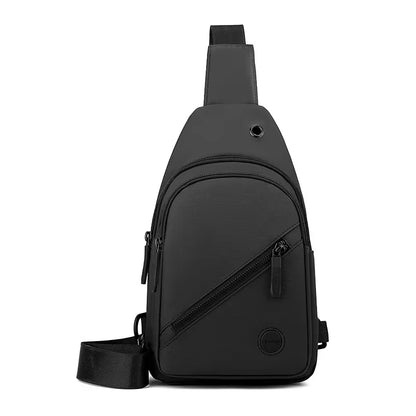 Lightweight Men'S Chest Bag, Casual Nylon Crossbody Bag,Hiking Multipurpose Sling Bag for Outdoor Sports & Daily Commute